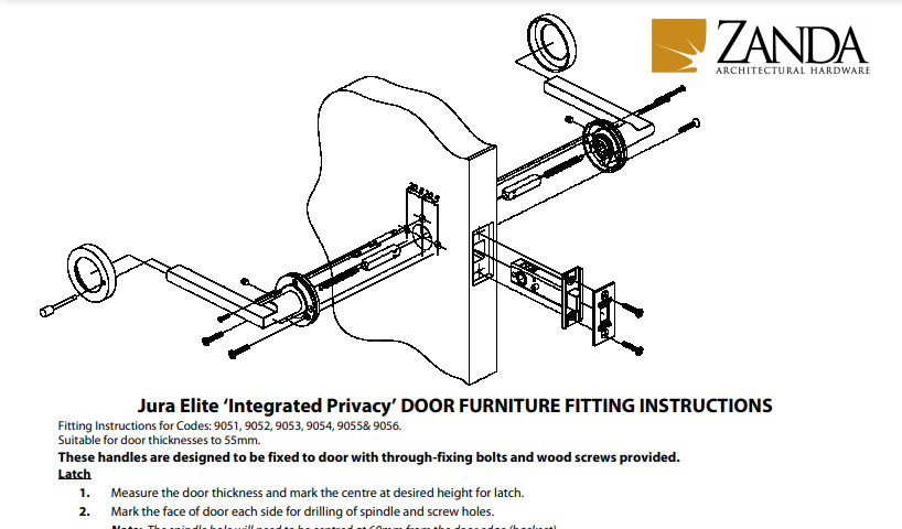 Jura Elite Integrated Privacy Fitting Instructions