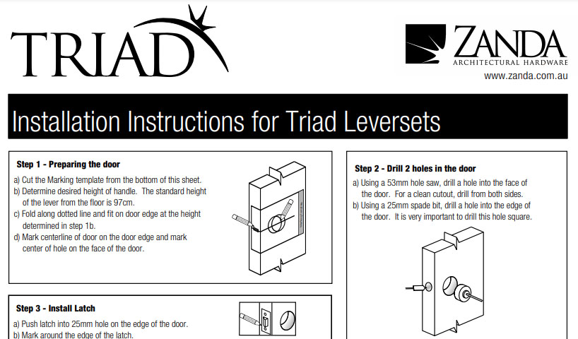 Triad Fitting Instructions