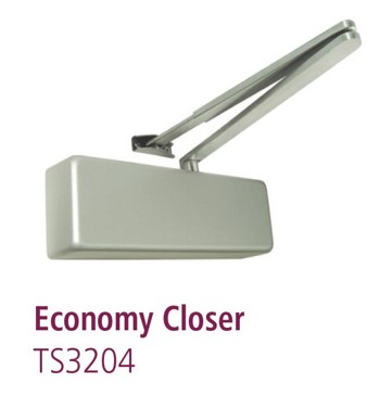 With Cover Rutland TS.3204 Door Closer Silver Size 3